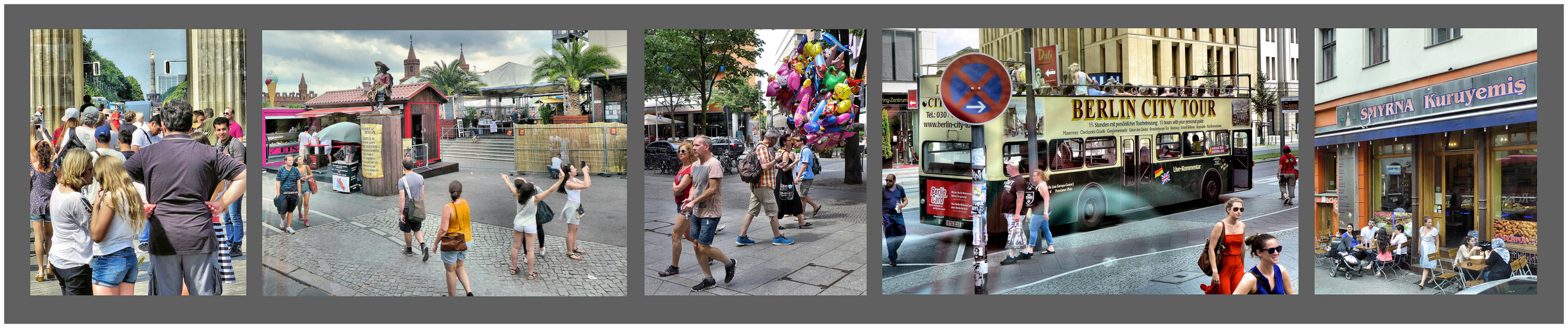 Sommerliche Straßenszenen aus Berlin