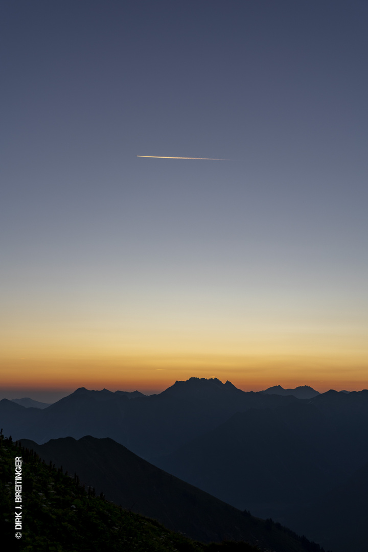 Sommerlicher Sonnenaufgang am Fellhorn, Oberstdorf