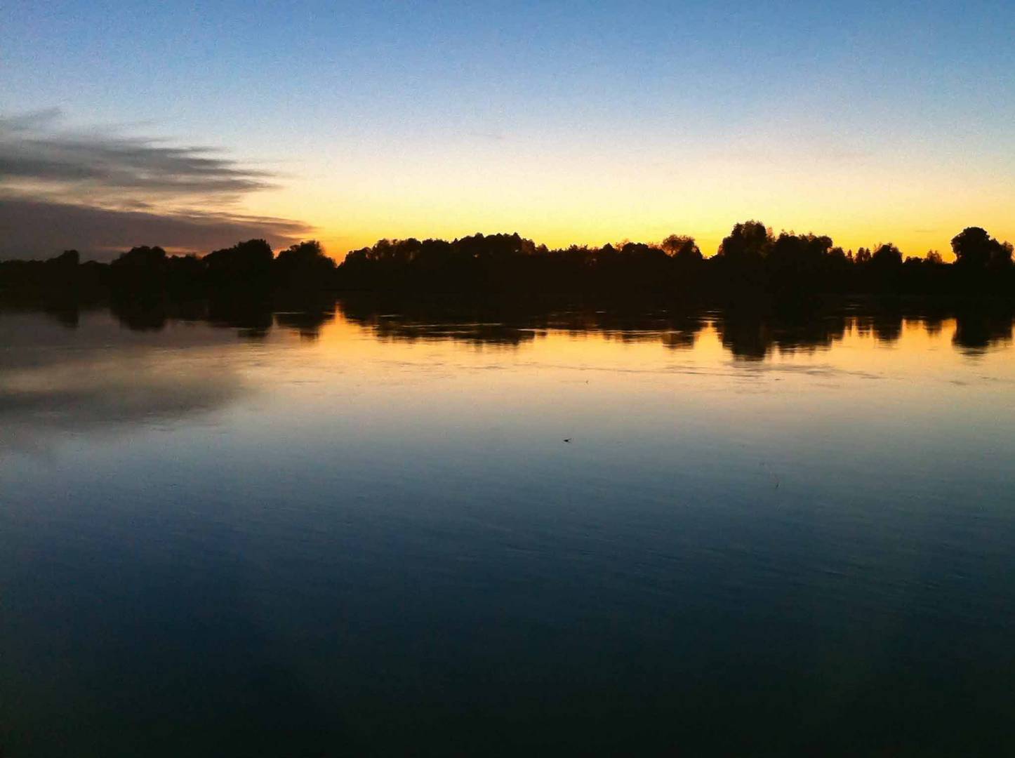 Sommernacht an der Elbe