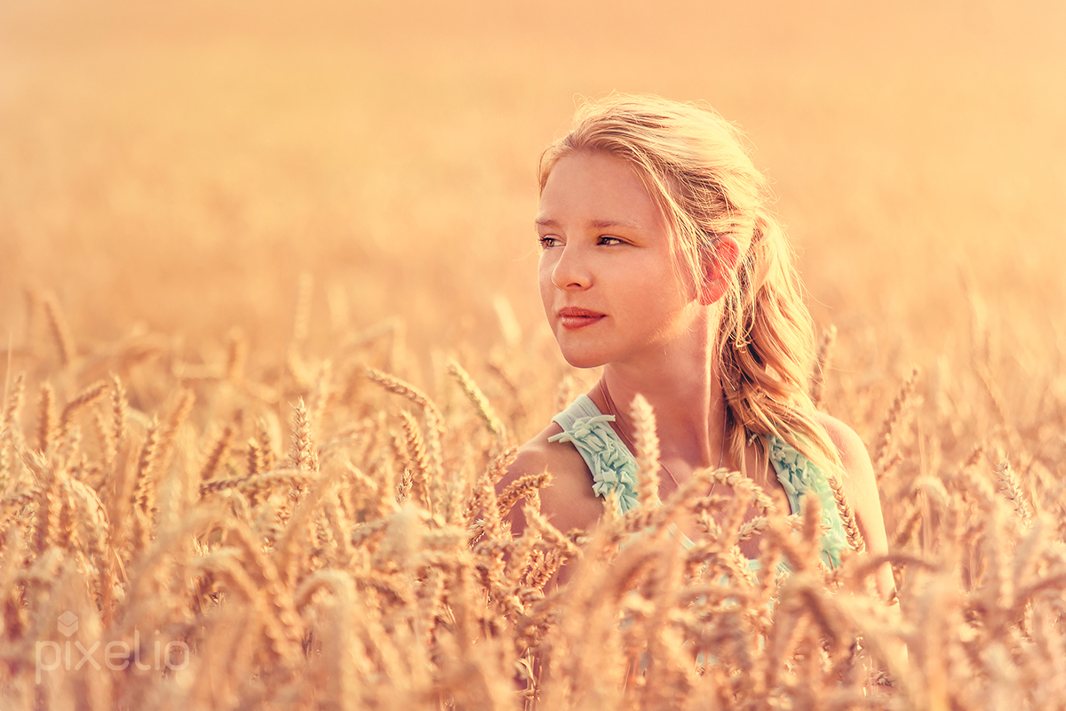 Sommerportrait im Weizenfeld