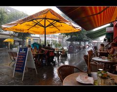 Sommerregen in Warnemünde