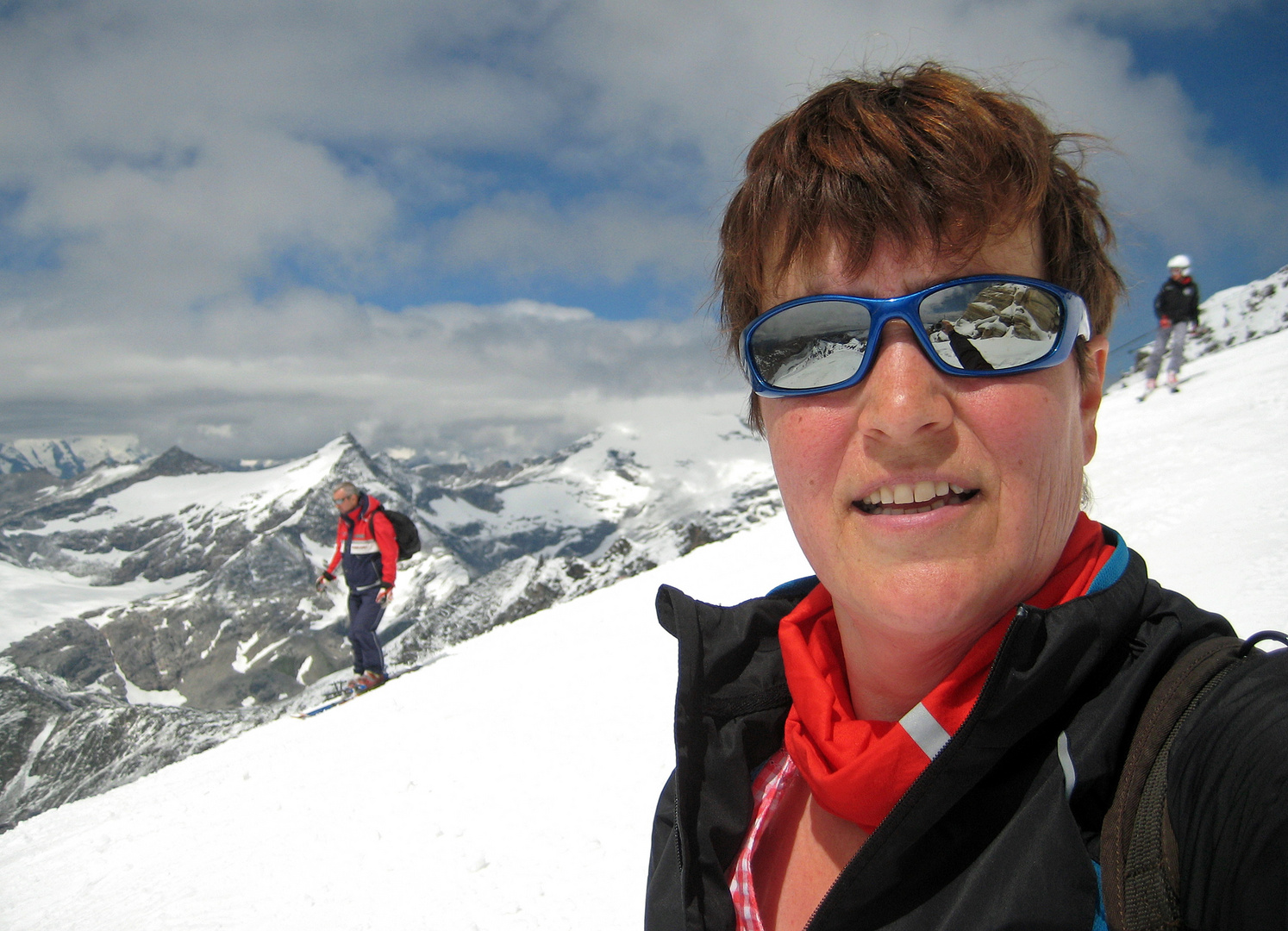 Sommerselfi am Gletscherhang