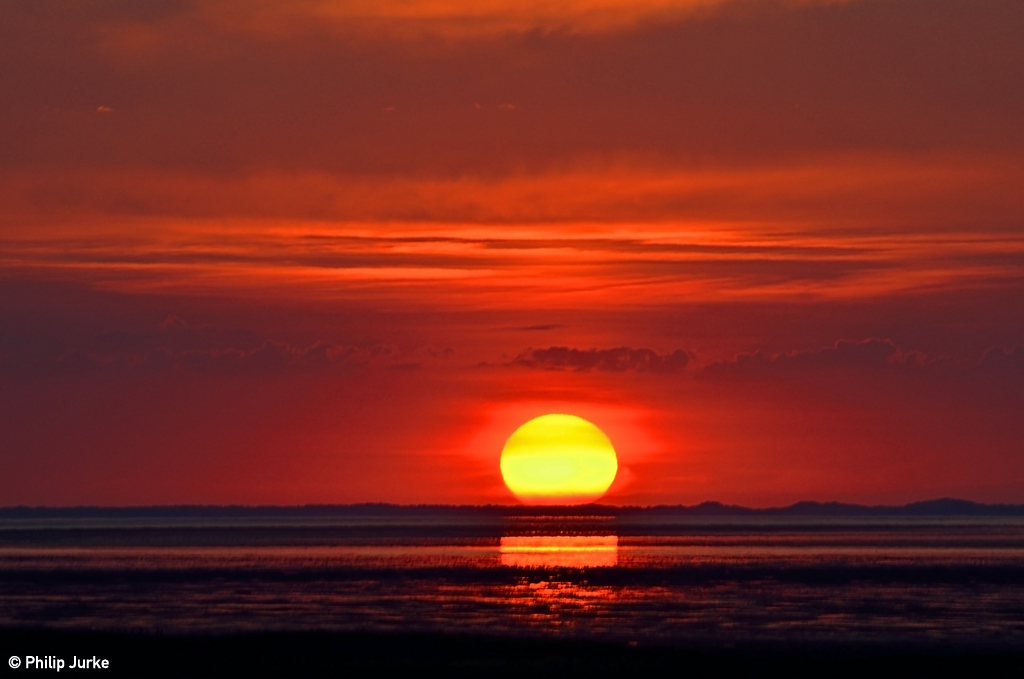 Sommersonnenuntergang über Sylt