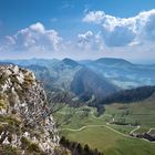 Sommerwolken über der Frühlingslandschaft