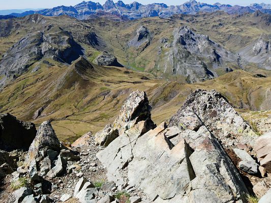 Sommet du pic Peyreget.Vallée d'Ossau