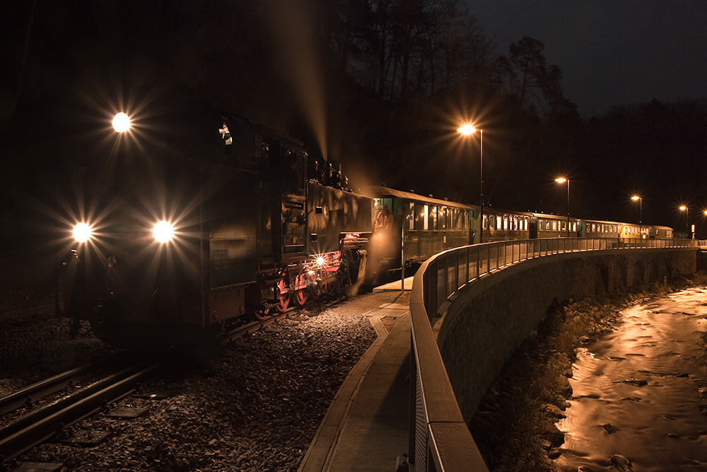 Sonderfahrt im Mondschein - Weißeritztalbahn