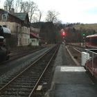 Sonderzug auf Parkplatz in Annaberg-Buchholz Süd