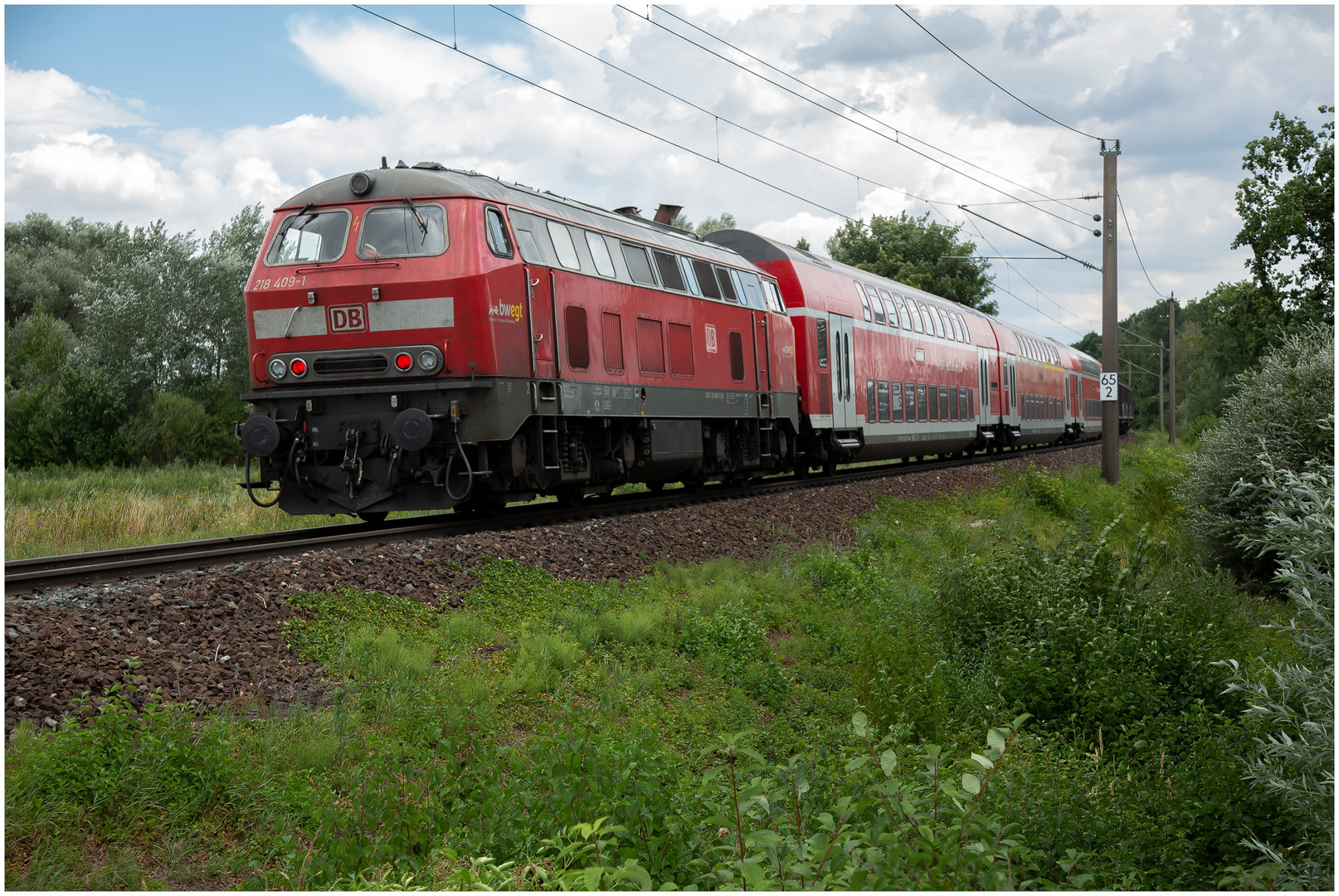 Sonderzug BR-Radltour 2022 mit BR 218  -2-