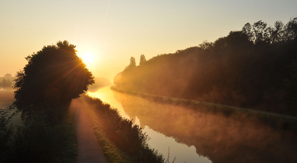 Sonenaufgang am Hamm-Datteln-Kanal