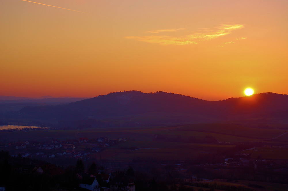 Sonenuntergang von Schloss Banz aus