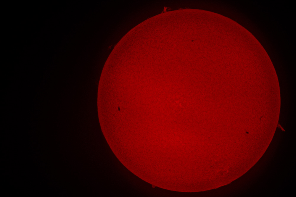 Sonne am 8. April 2006 im H-alpha Licht.