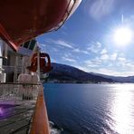 Sonne an Norwegens Küste