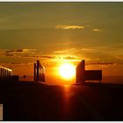 Sonne auf Brücke