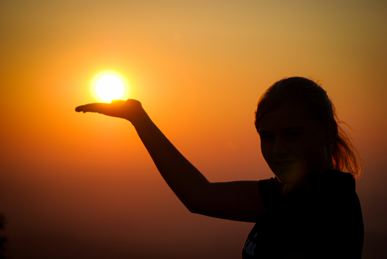 Sonne auf der Hand