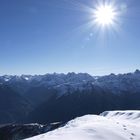 Sonne auf der Rothornspitze, jetzt kann der Winter kommen