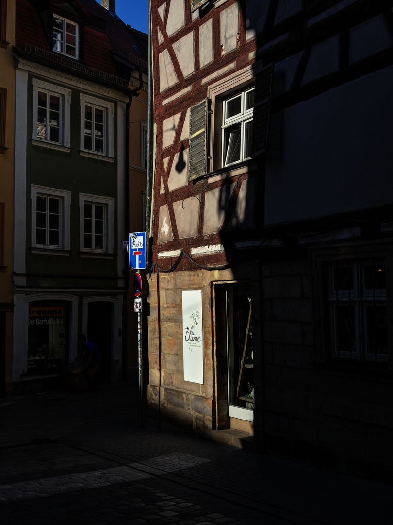 Sonne auf Fachwerk