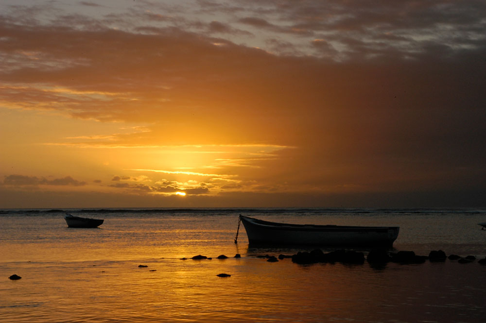 Sonne auf Mauritius