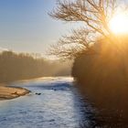 Sonne beim Fluß