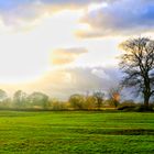 Sonne bricht durch die Wolken