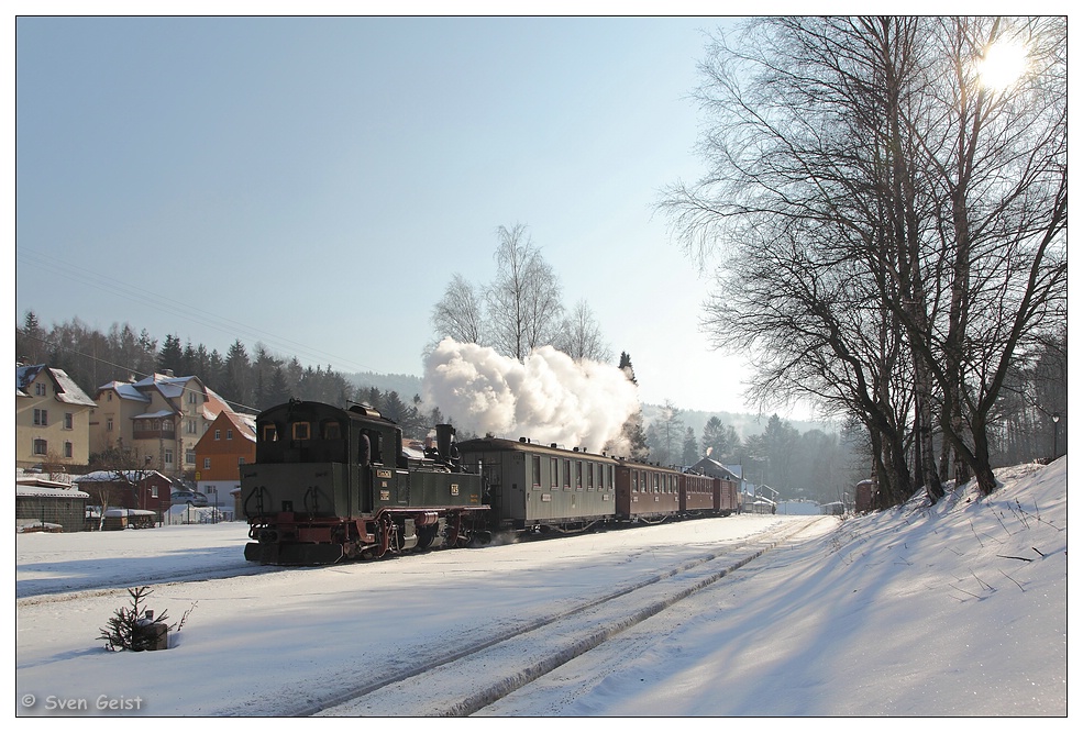 Sonne, Dampf und Schnee