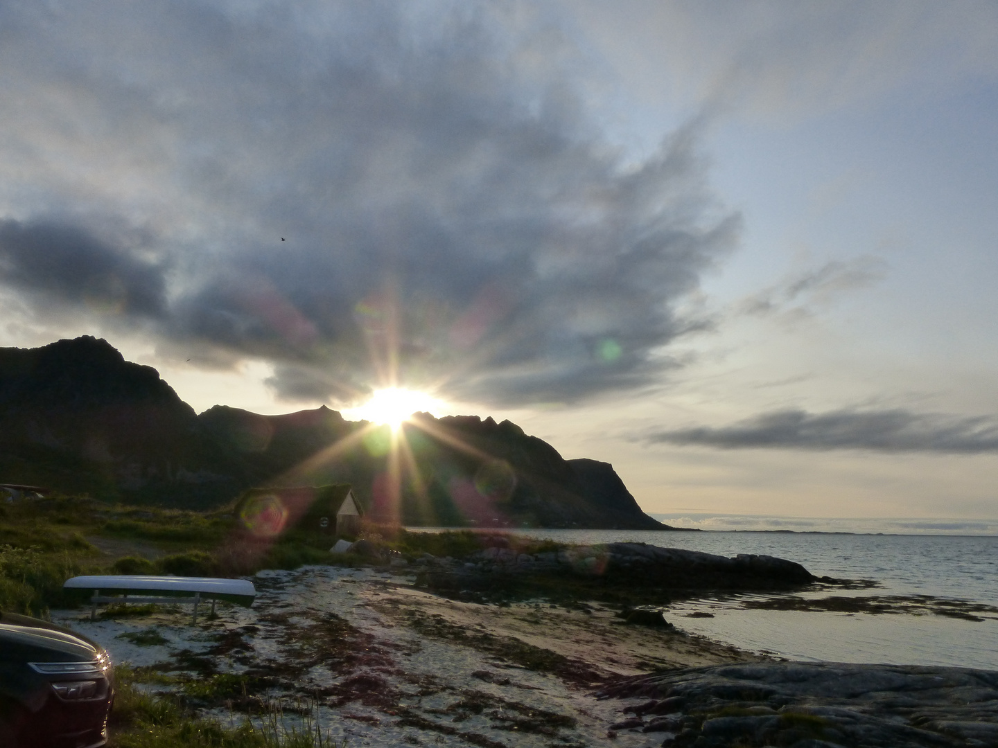 Sonne Fotografie mit gegen Licht der Sonneafgang.