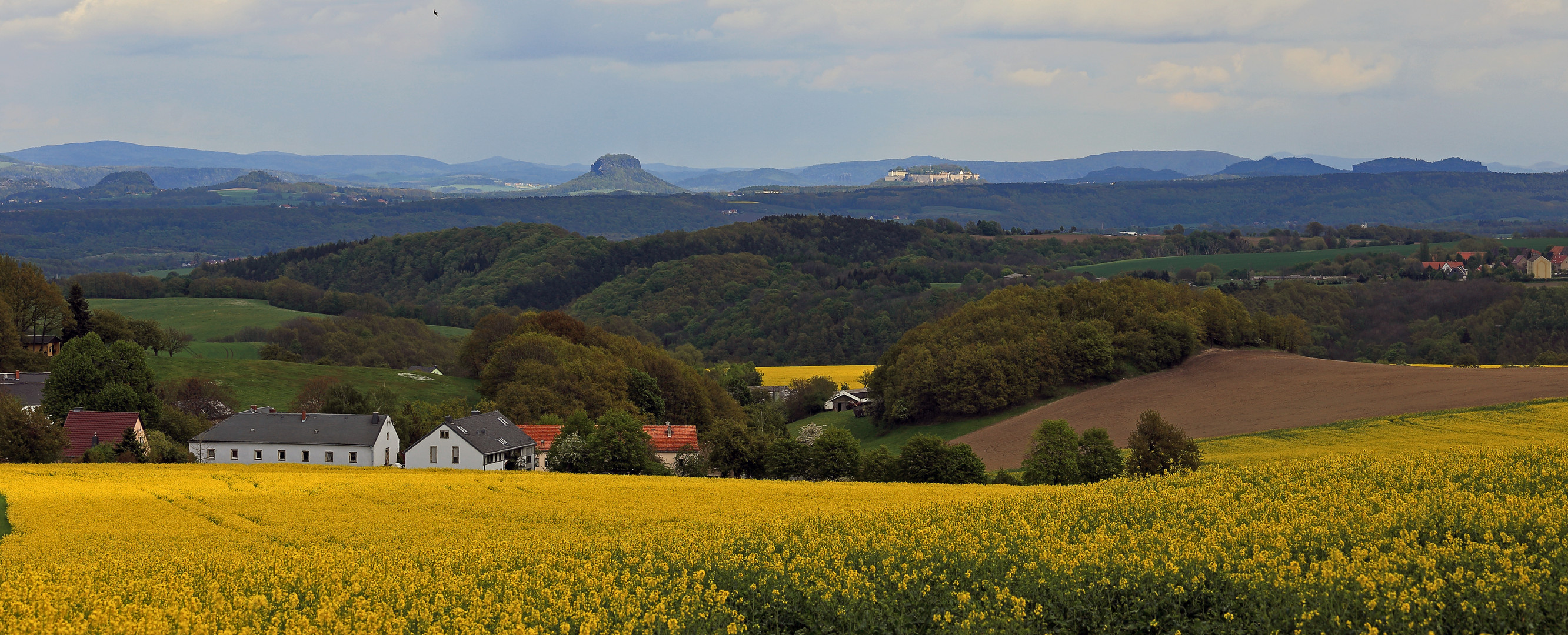 Sonne gab es heute Nachmittag auf dem Lilienstein und der Festung auch mal...