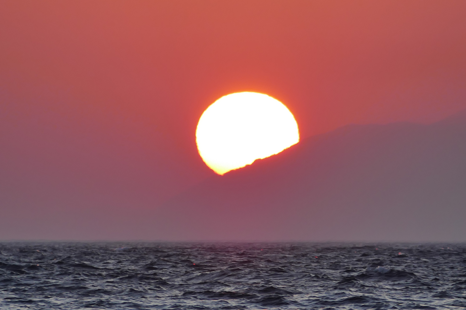 Sonne geht unter über Kreta