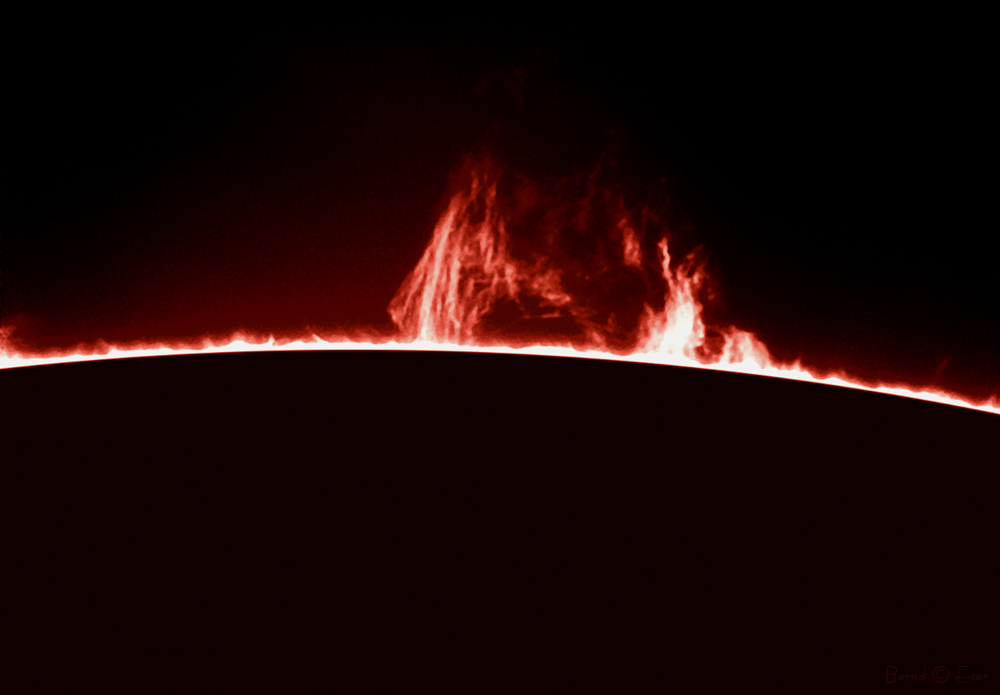 Sonne h-alpha 656,28 nm Protuberanz