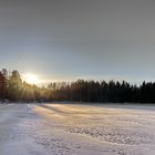 Sonne hoch über Südfinnland