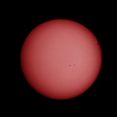 Sonne im Bereich der H-Linie