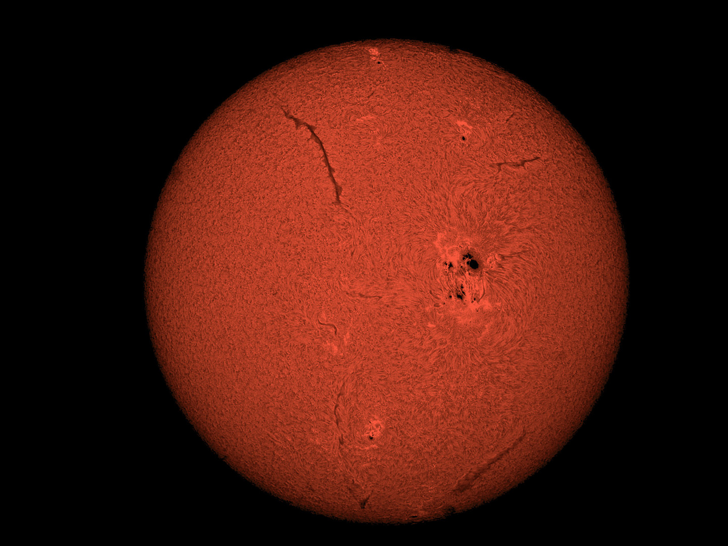 Sonne im H alpha Licht am 23.10.2014