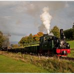 Sonne im Sauerland mit Dampflok Hermann