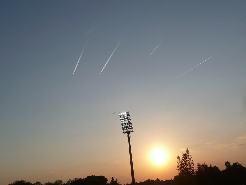 Sonne im Stadion