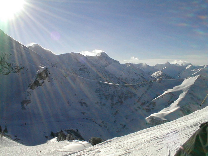 Sonne in den Bergen (0berstdorf)