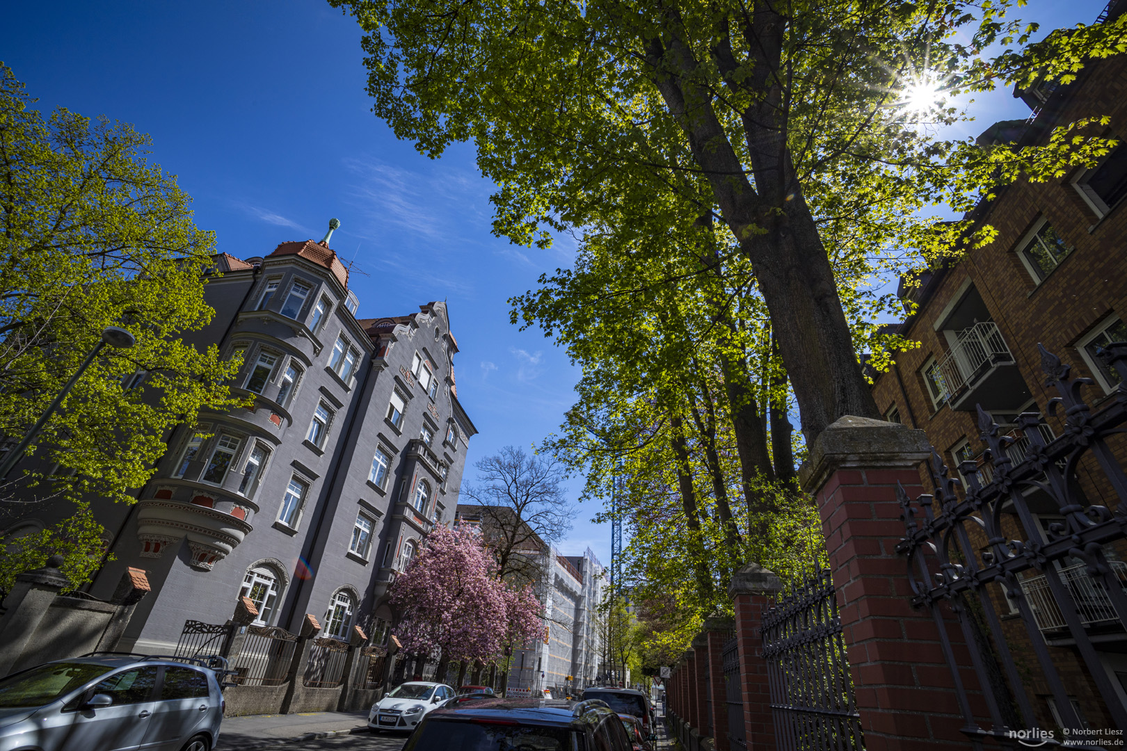 Sonne in der Burgkmairstraße