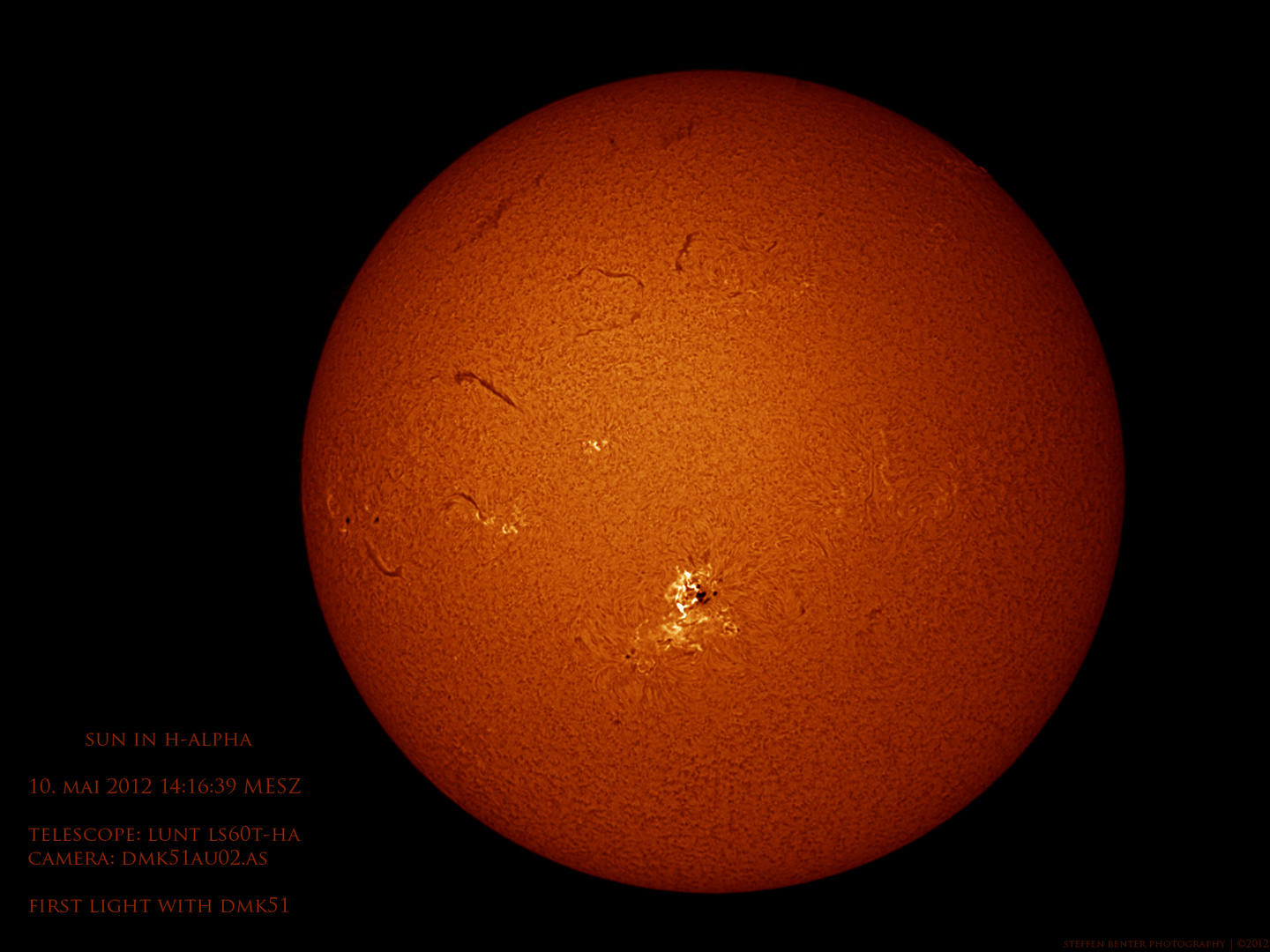 Sonne in H-Alpha 10. Mai 2012