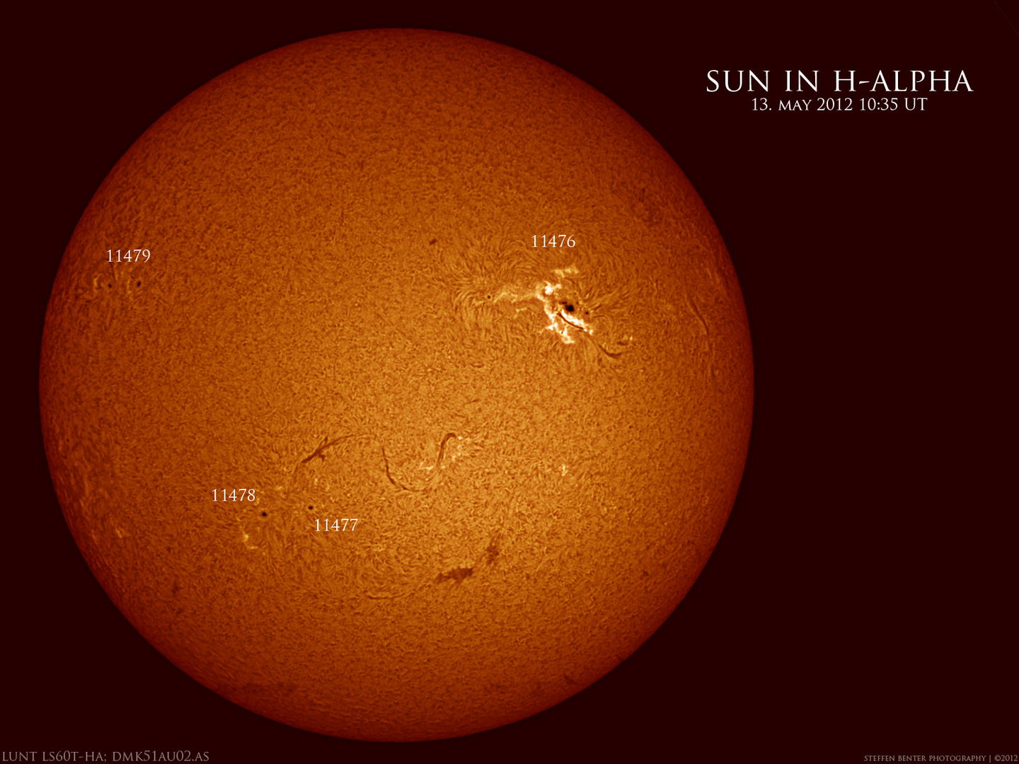 Sonne in H-Alpha 13. Mai 2012