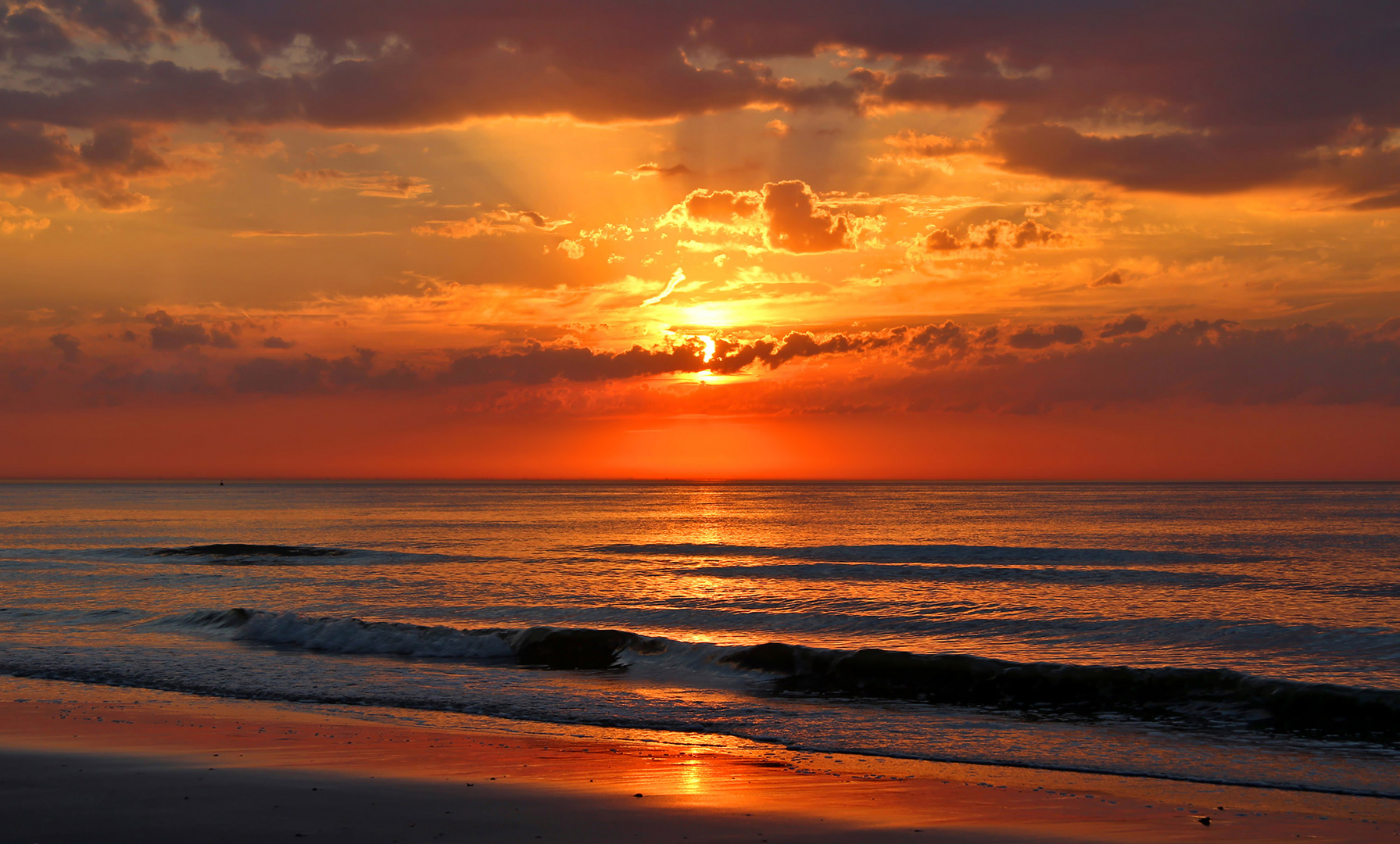 Sonne, Meer und Wolken