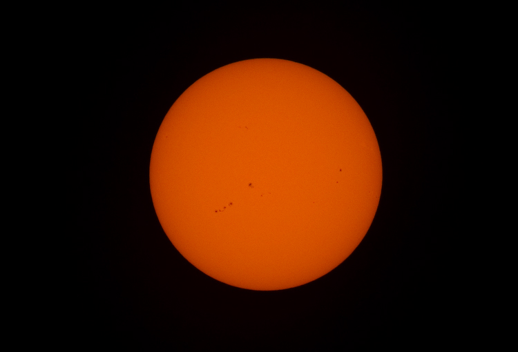 Sonne mit Flecken am 2. März 2024 um 10:18 Uhr