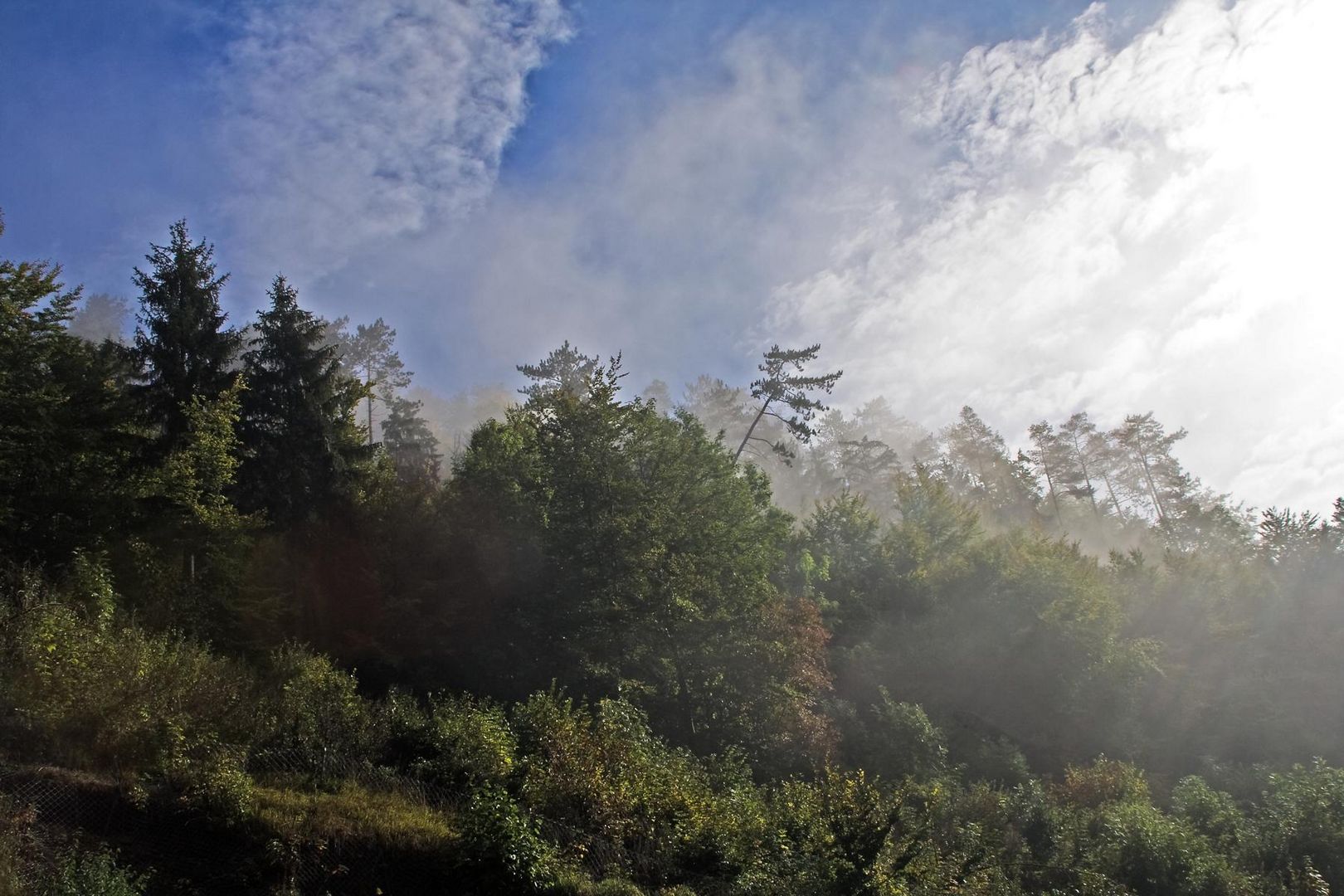 Sonne-Nebel Fahrt von Burg Teck nach Ulm Sa. 19.9.15