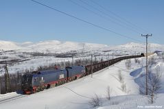 Sonne, Schnee und ein schwerer Zug