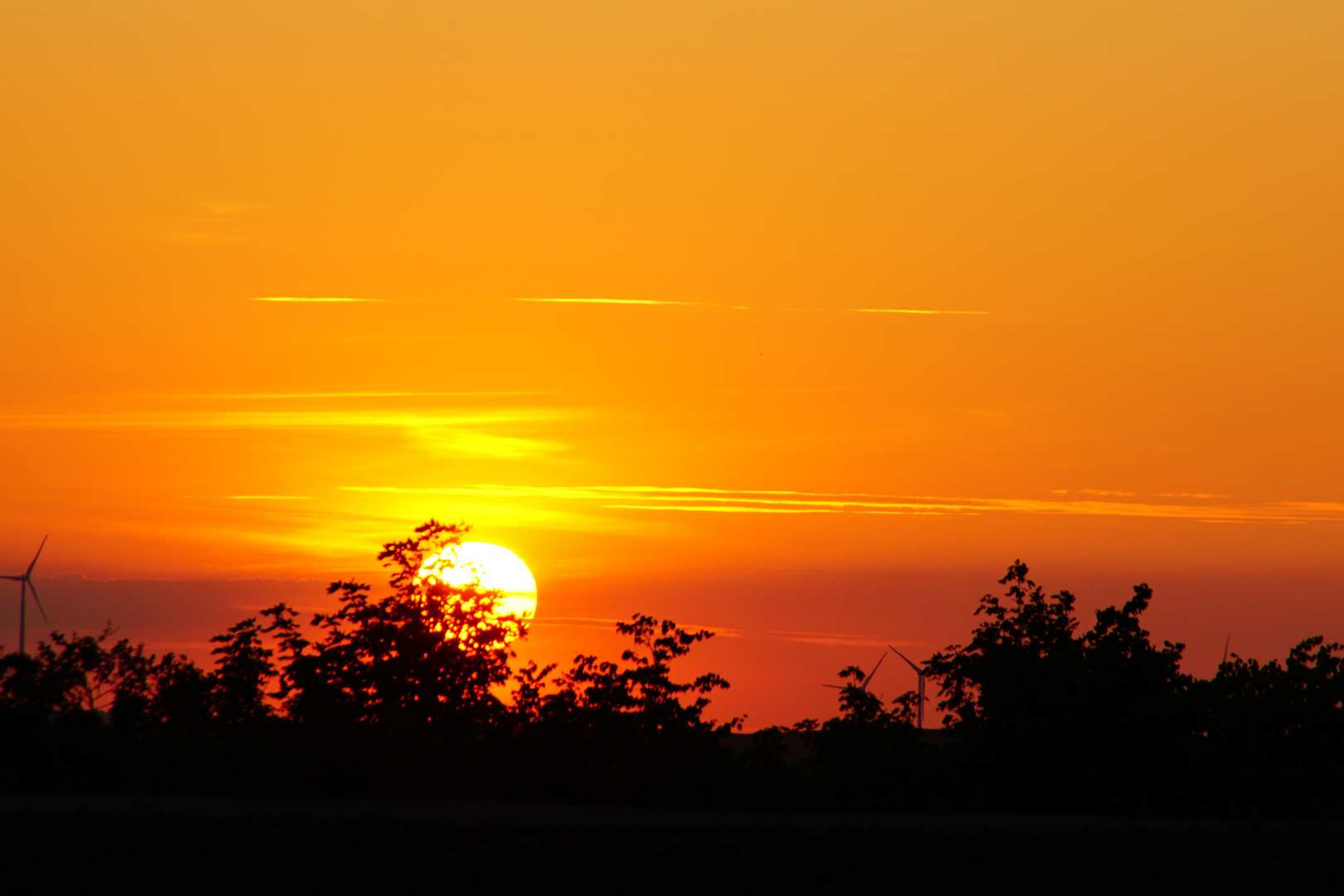 Sonne steigt vom Berg- Halde