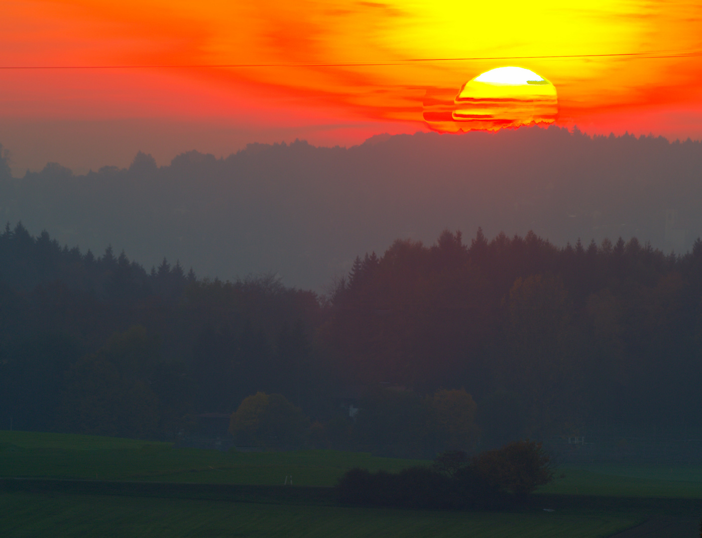 Sonne trifft Nebel