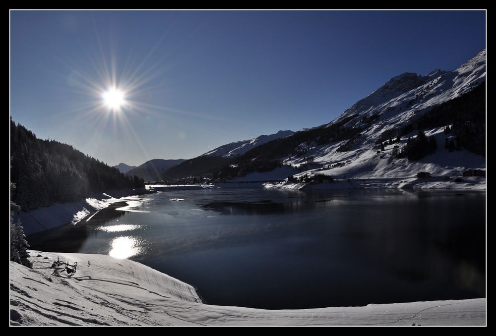 Sonne über Davos von Oliver Dösereck 