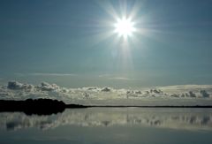 Sonne über dem Bodden