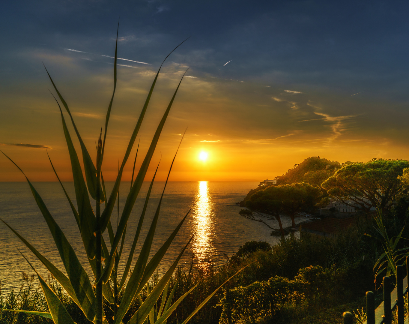 Sonne über dem Meer 