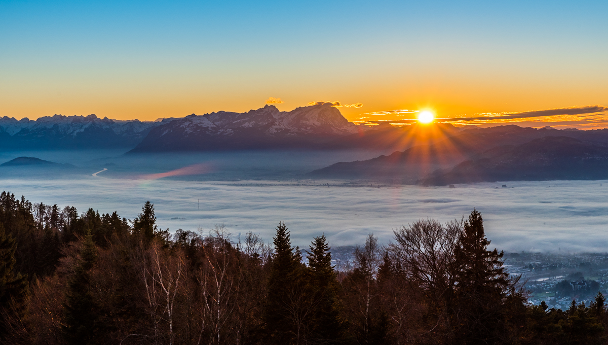 Sonne über dem Nebelmeer