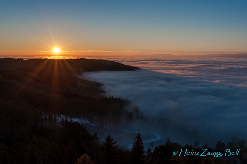 Sonne über dem Nebelmeer