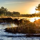 Sonne über dem Okavango