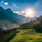 Sonne über den Bergen